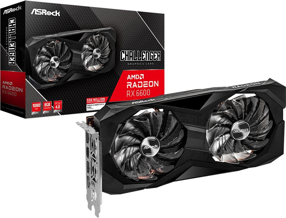 Купить ASRock Radeon RX 6600 Challenger D 8GB - Grafikkarten - Radeon RX 6600 - 8GB GDDR6 - PCIe 4,0 - HDMI, 3 x DisplayPort (90-GA2RZZ-00UANF) в магазине wardena.ru