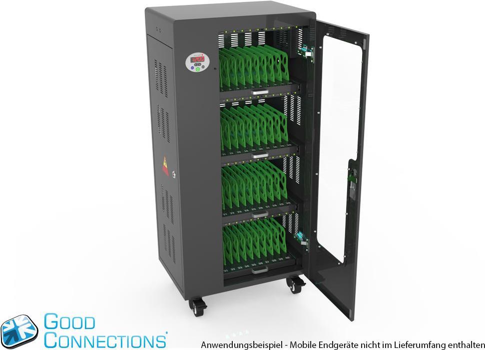 Купить Good Connections - Wagen (sync, charge and UV clean) - für 40 Tablets - verriegelbar - Aluminium, Stahl, Acryl - Schwarz - Ausgang: 5 V (PCT01-B40S) в магазине wardena.ru