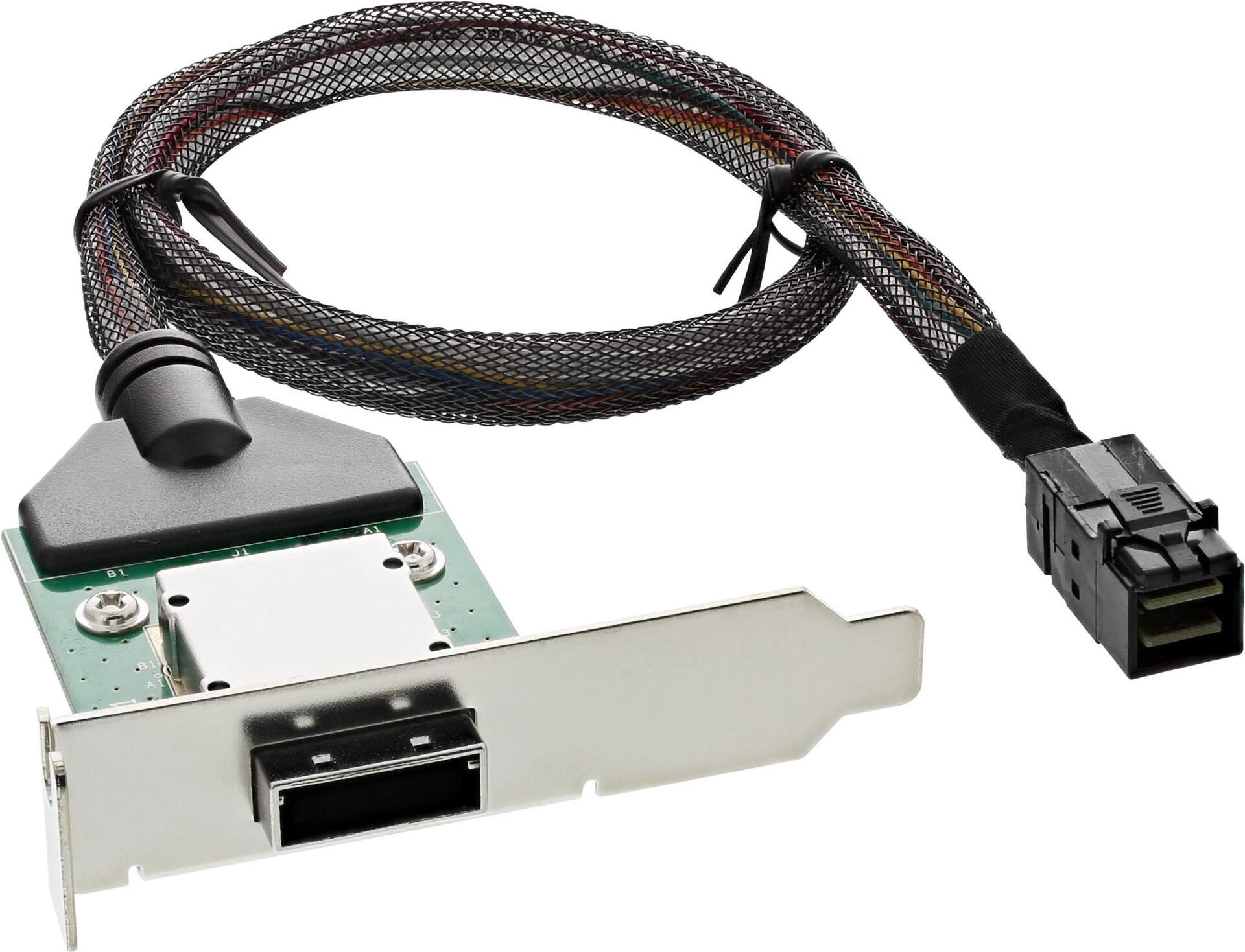 Купить InLine® SAS HD LP PCI Slotblech m. Kabel, ext. SFF-8088 auf int. SFF-8643, 0,75m (27656C) в магазине wardena.ru