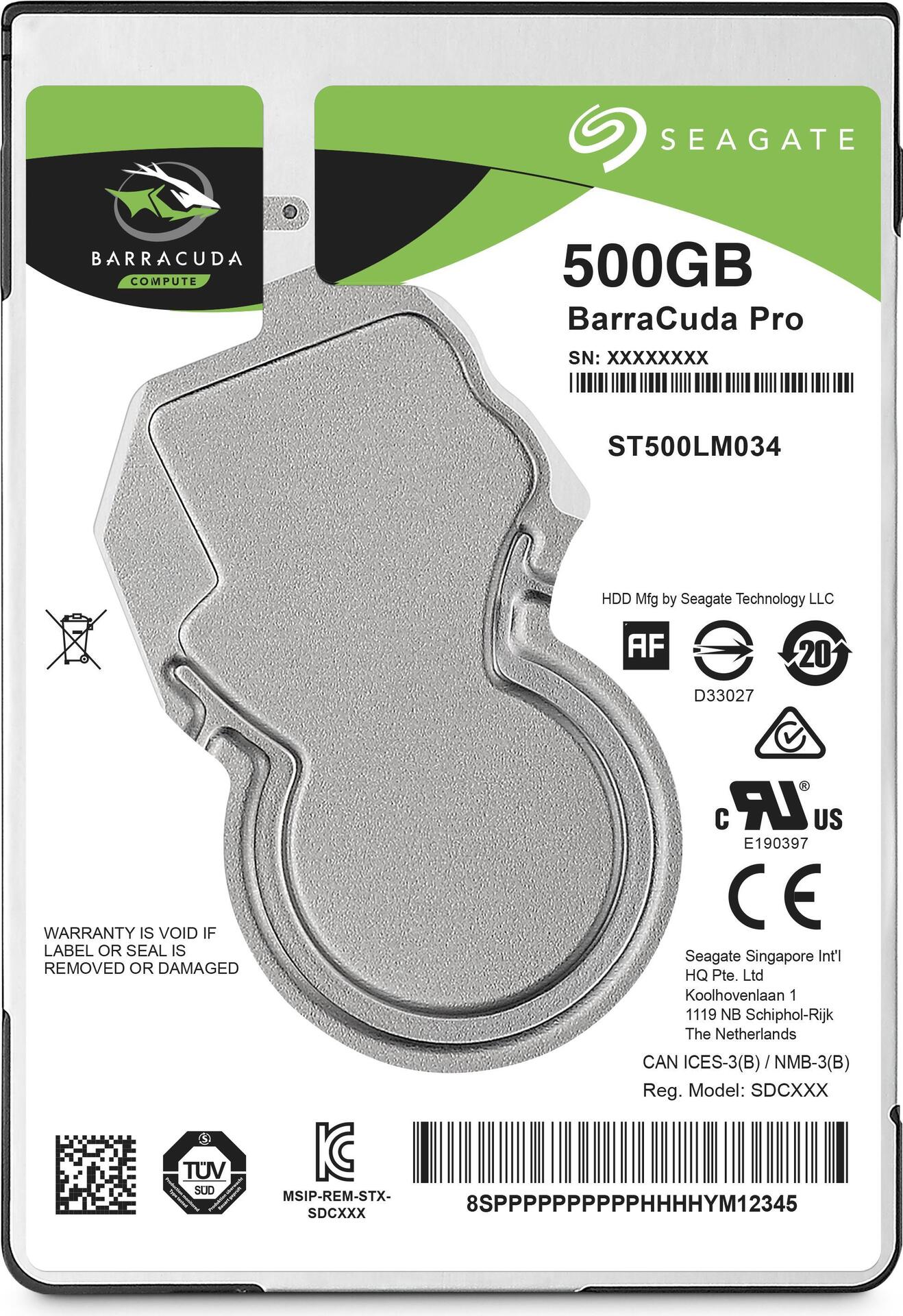 Купить Seagate Barracuda Pro ST500LM034 - Festplatte - 500GB - intern - SATA 6Gb/s - 7200 U/min - Puffer: 128MB (ST500LM034) в магазине wardena.ru
