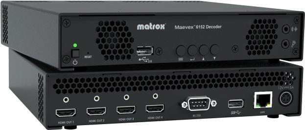 Купить Matrox Maevex 6152 - Audio/Video Over-IP-Decoder (MVX-D6152-4) в магазине wardena.ru