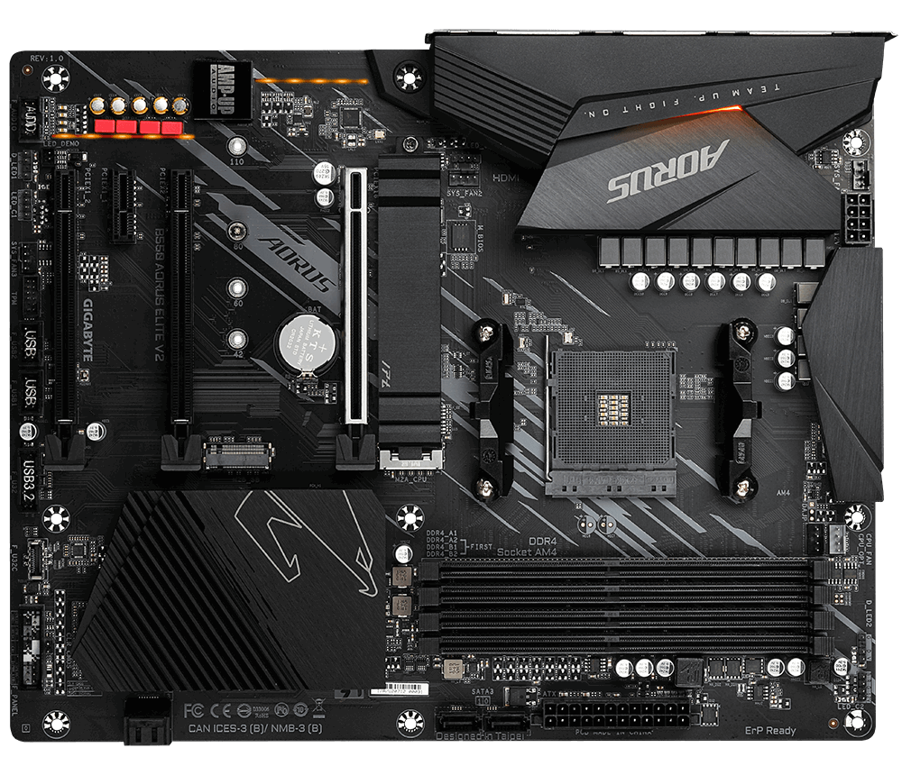 Купить Gigabyte B550 AORUS Elite V2 - 1.0 - Motherboard - ATX - Socket AM4 - AMD B550 - USB-C Gen1, USB 3.2 Gen 1, USB 3.2 Gen 2 - 2.5 Gigabit LAN - Onboard-Grafik (CPU erforderlich) - HD Audio (8-Kanal) (B550 AORUS ELITE V2) в магазине wardena.ru