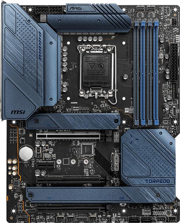 Купить MSI MAG Z690 TORPEDO - Motherboard - ATX - LGA1700-Sockel - Z690 Chipsatz - USB-C Gen2, USB 3.2 Gen 1, USB 3.2 Gen 2, USB-C Gen 2x2 - 2.5 Gigabit LAN - Onboard-Grafik (CPU erforderlich) - HD Audio (8-Kanal) (7D32-001R) в магазине wardena.ru