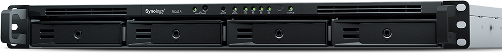 Купить Synology RX418 Expansion Unit - Speichergehäuse - 4 Schächte (SATA-600) - Rack - einbaufähig - 1U в магазине wardena.ru