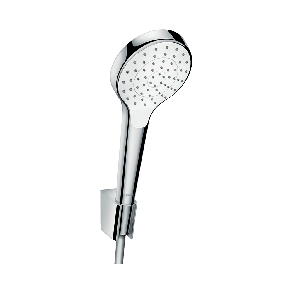 Купить Hansgrohe Croma Select S Душевой набор Croma Select S 1jet 125 м хром-белый матовый 26420400 в магазине wardena.ru