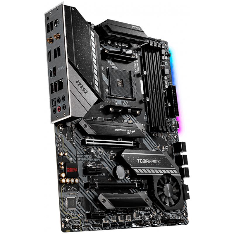 Купить MSI MAG X570 TOMAHAWK WIFI - Motherboard - ATX - Socket AM4 - AMD X570 Chipsatz - USB-C Gen2, USB 3.2 Gen 1, USB 3.2 Gen 2 - Bluetooth, 2.5 Gigabit LAN, Wi-Fi - Onboard-Grafik (CPU erforderlich) - HD Audio (8-Kanal) (7C84-001R) в магазине wardena.ru