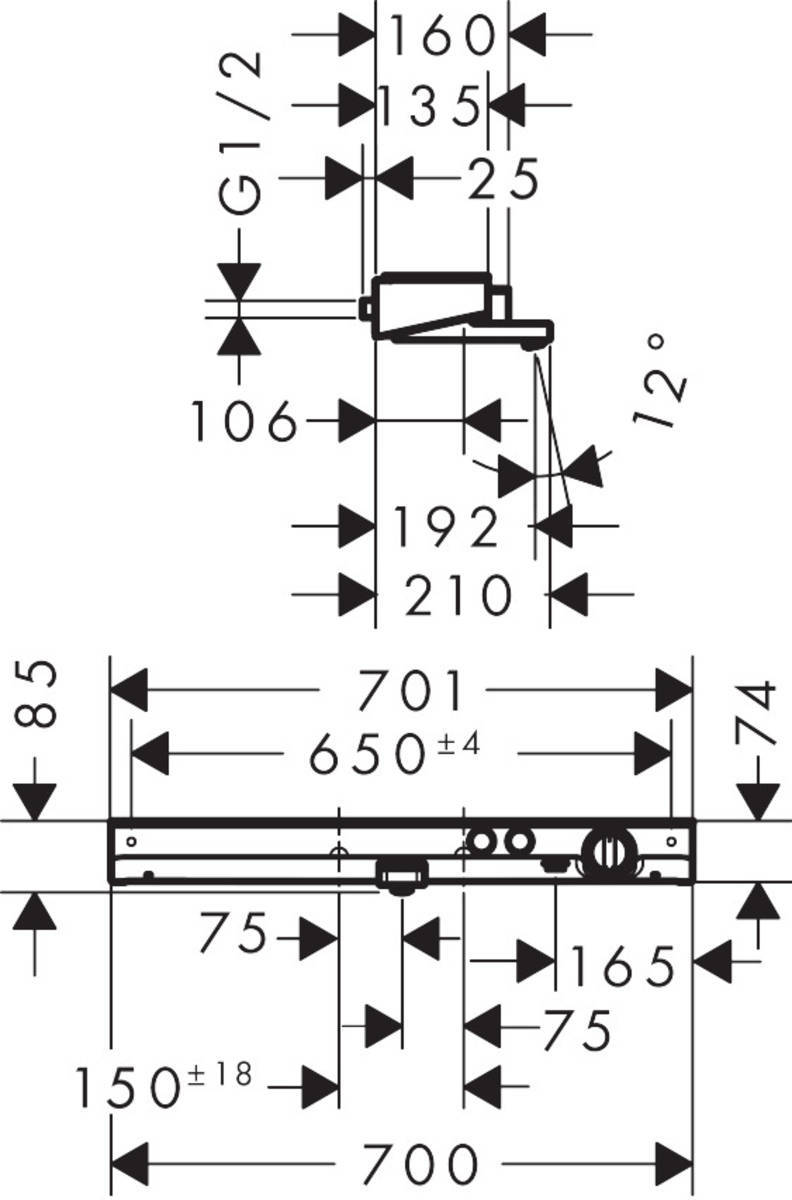 Купить Hansgrohe ShowerTablet Select 700 Термостат для ванны хром 13183000 в магазине wardena.ru