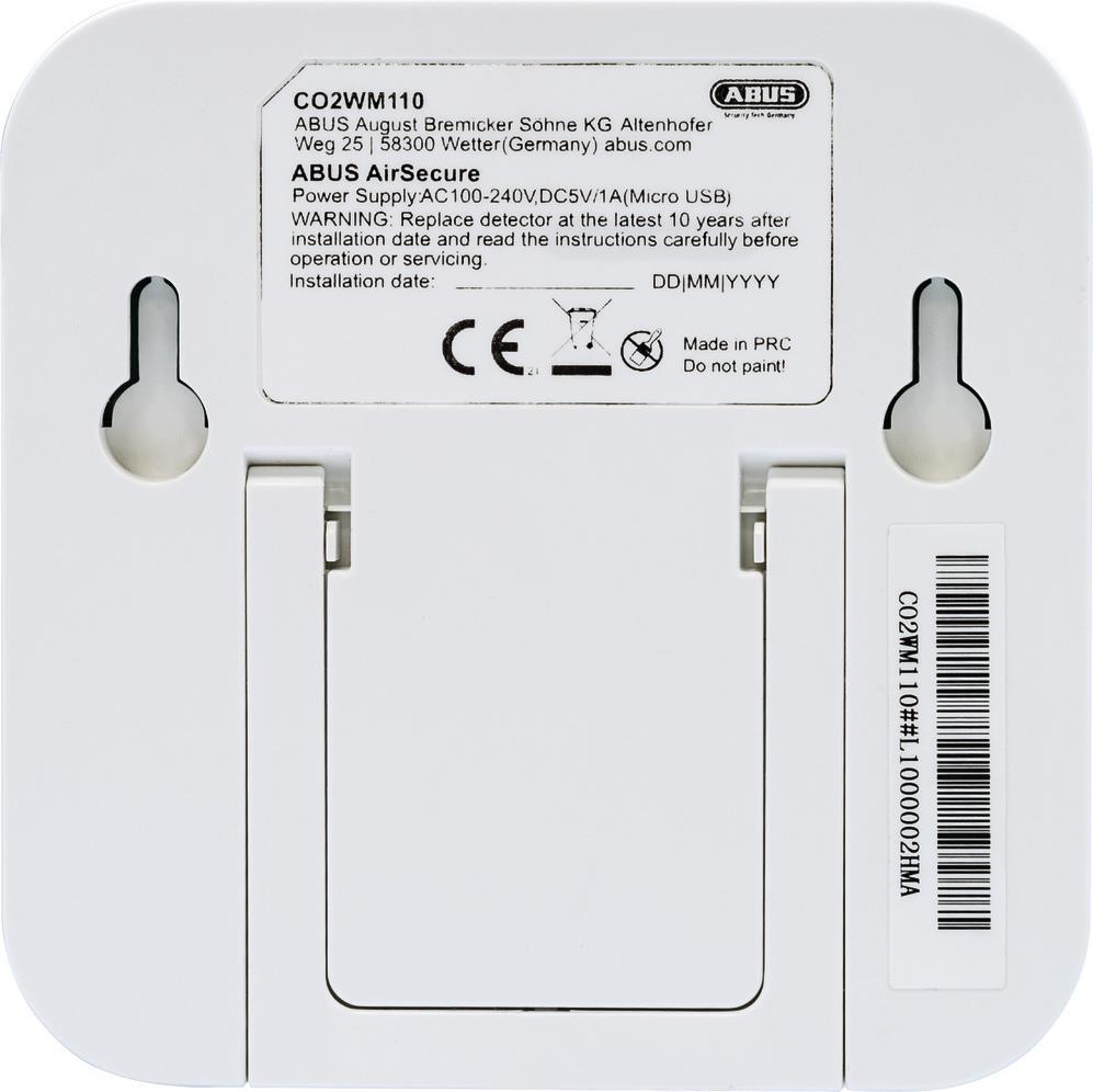 Купить ABUS AirSecure CO2WM110 - Kohlenmonoxidsensor - weiß в магазине wardena.ru