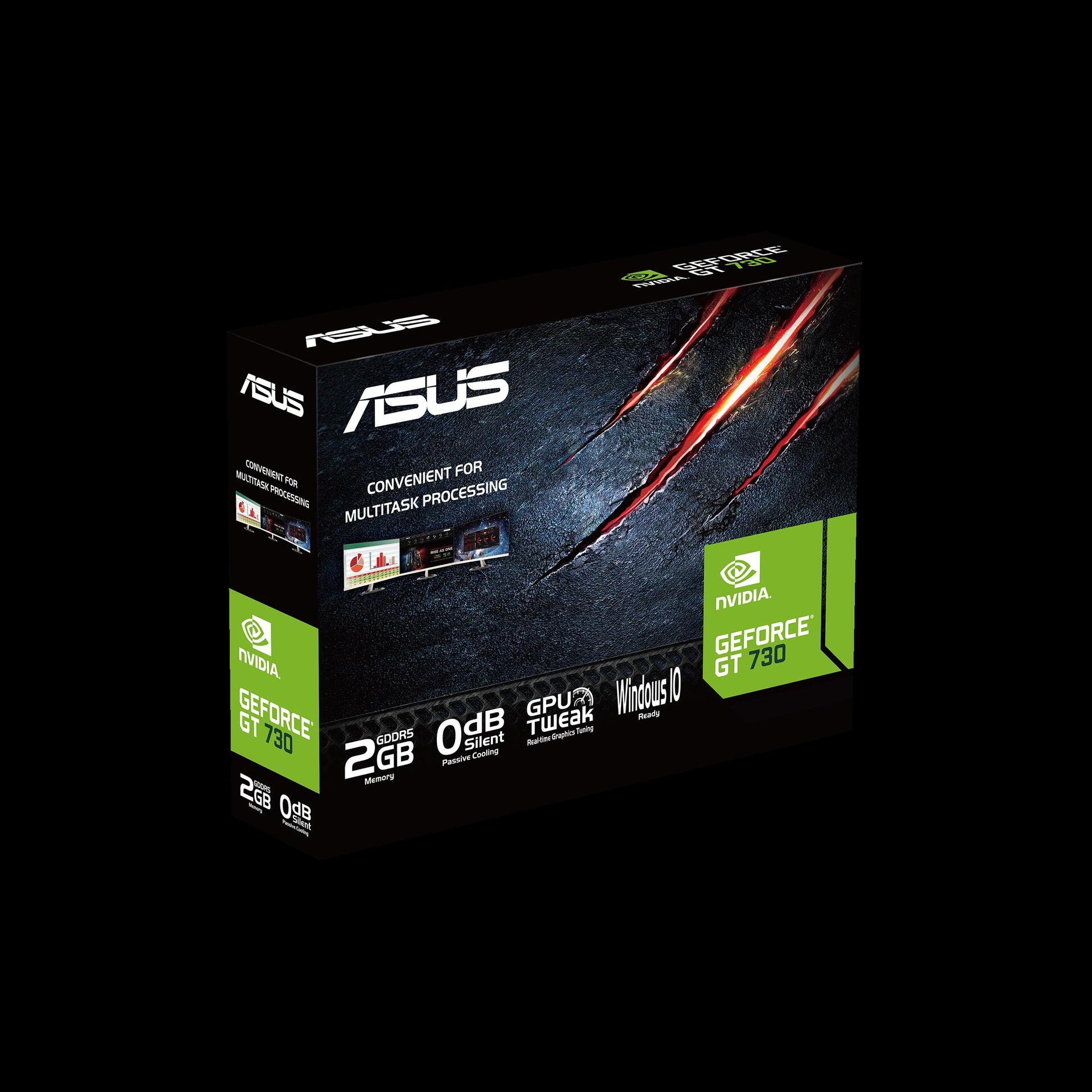 Купить ASUS GT730-SL-2GD5-BRK-E - Grafikkarten - GF GT 730 - 2 GB GDDR5 - PCIe 2.0 Low-Profile - DVI, HDMI, VGA - ohne Lüfter (90YV07G4-M0NA00) в магазине wardena.ru