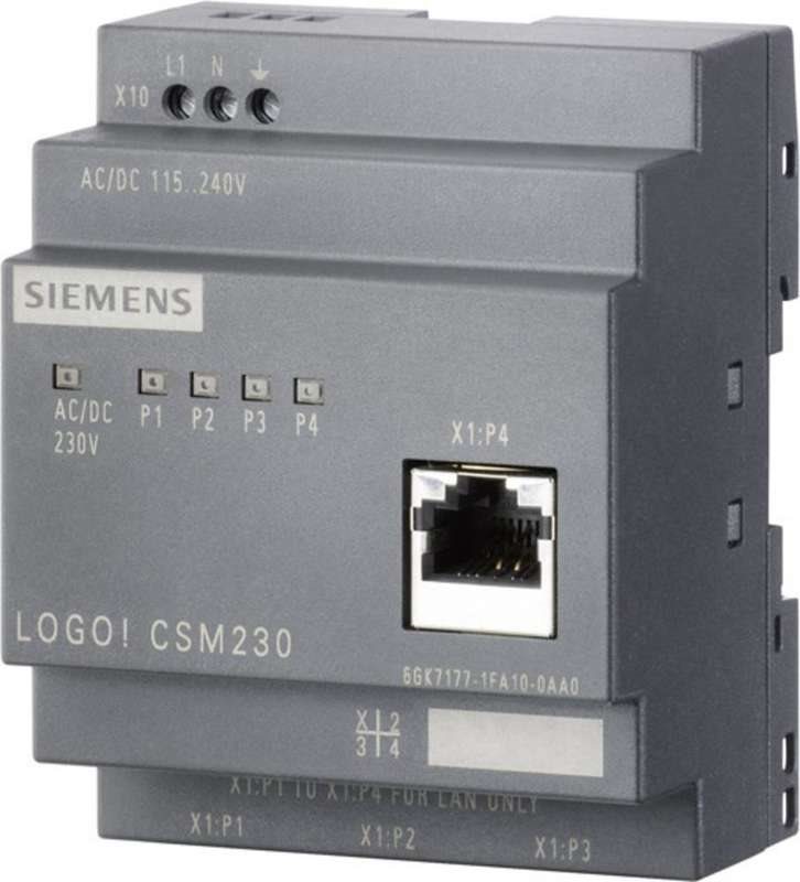 Купить Siemens LOGO! CSM12/24 - Grau - 0,1 Gbit/s - Verkabelt - 10/100Base-T(X) - 12 - 24 V - 190 g (6GK7177-1MA20-0AA0) в магазине wardena.ru
