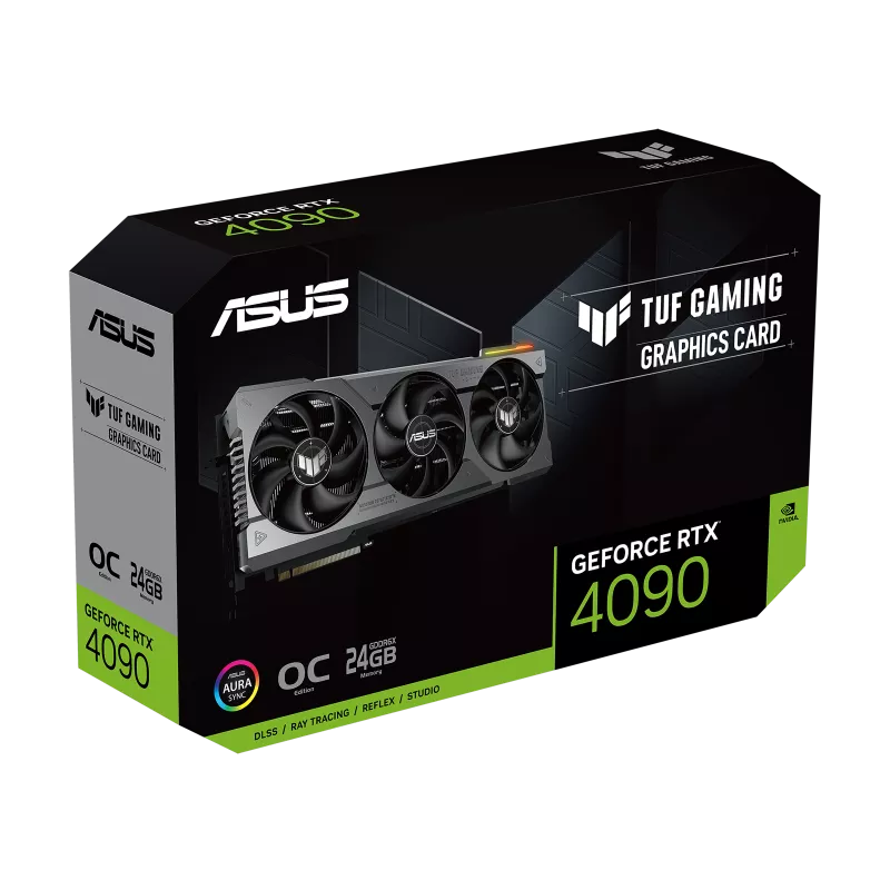 Купить ASUS TUF Gaming GeForce RTX 4090 - OC Edition - Grafikkarten - NVIDIA GeForce RTX 4090 - 24 GB GDDR6X - PCIe 4.0 - 2 x HDMI, 3 x DisplayPort (90YV0IE0-M0NA00) в магазине wardena.ru