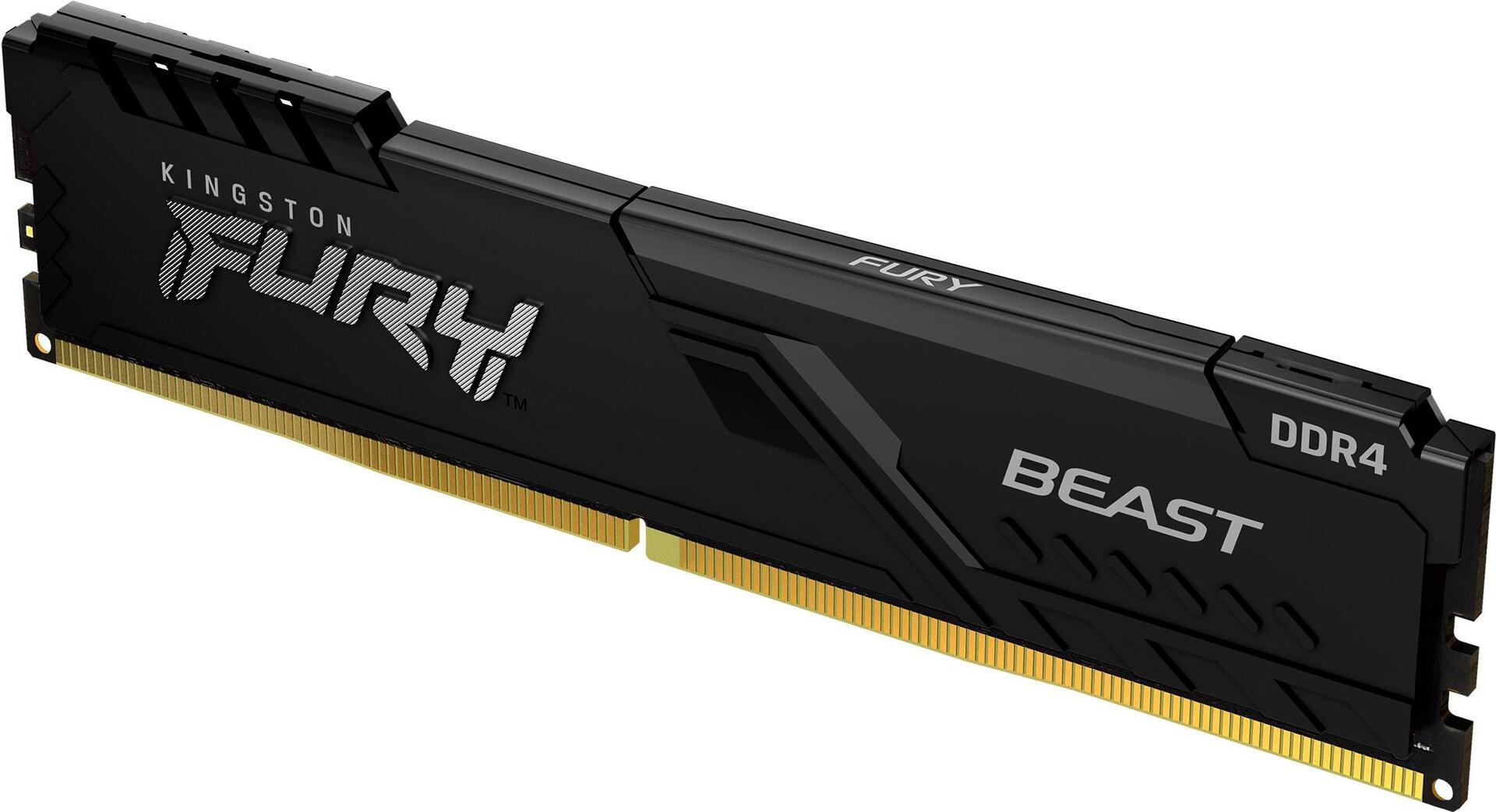 Купить Kingston FURY Beast - DDR4 - Modul - 16 GB - DIMM 288-PIN - 3600 MHz / PC4-28800 - CL18 - 1.35 V - ungepuffert - non-ECC - Schwarz (KF436C18BB/16) в магазине wardena.ru