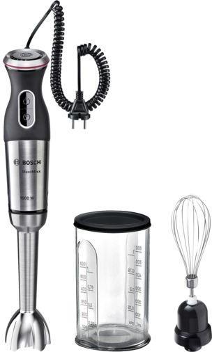 Купить Bosch Stabmixer, Edelstahlfuß, 1.000 Watt Leistung, Geschwindigkeitsstufen: 12, Turbostufe, 4-Klinge (MS8CM6130) в магазине wardena.ru