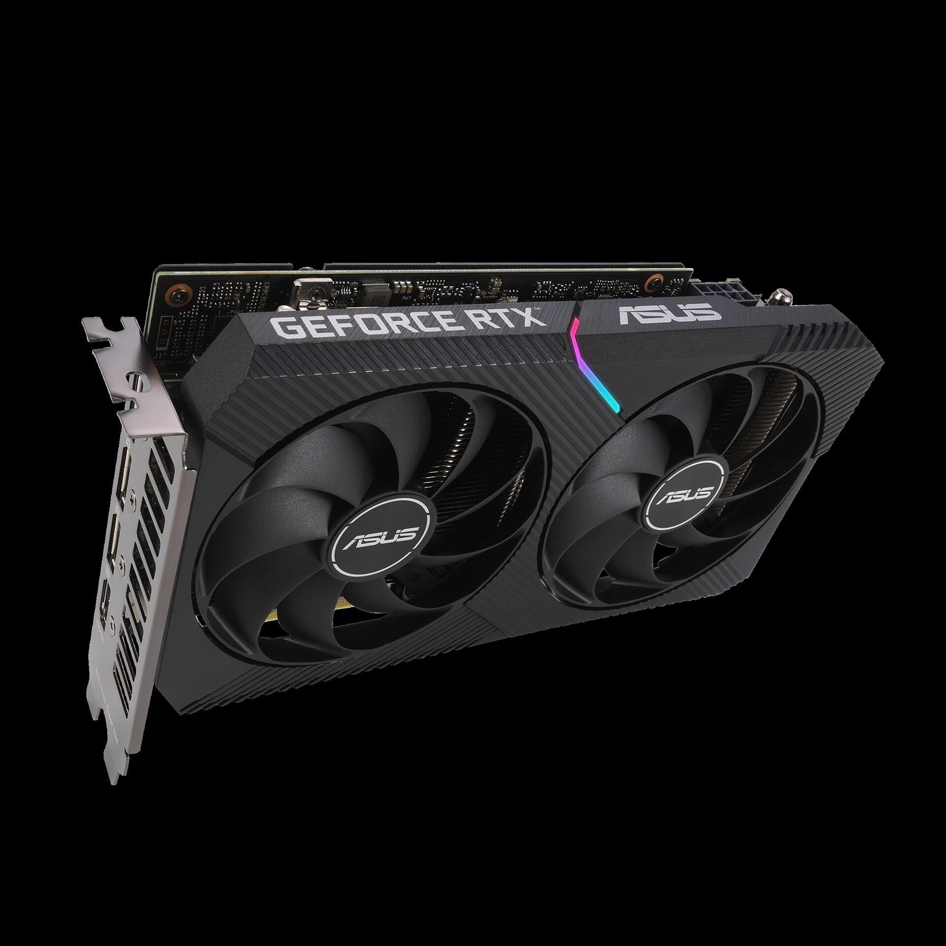 Купить ASUS Dual GeForce RTX 3060 V2 OC, DUAL-RTX3060-O12G-V2, 12GB GDDR6, HDMI, 3x DP (90YV0GB2-M0NA10) в магазине wardena.ru