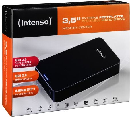 Купить Intenso 3,5 Memory Center 4TB USB 3.0 (Schwarz/Black) (6031512) в магазине wardena.ru