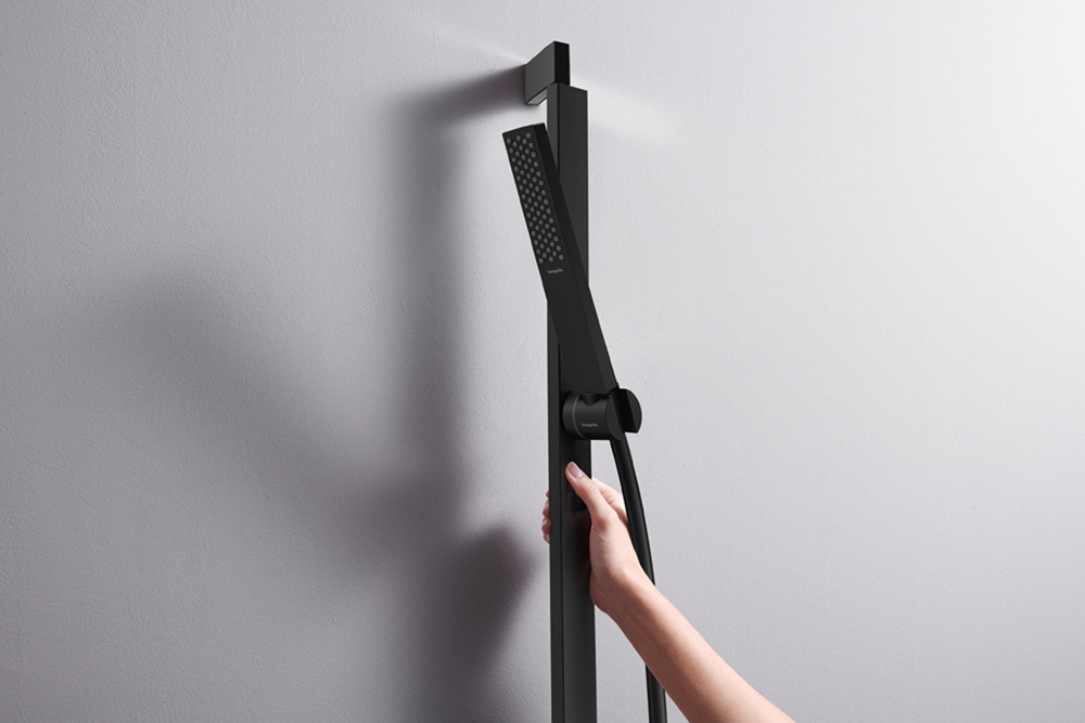 Купить Hansgrohe Pulsify E Ручной душ 1jet Green черный матовый 24321670 в магазине wardena.ru