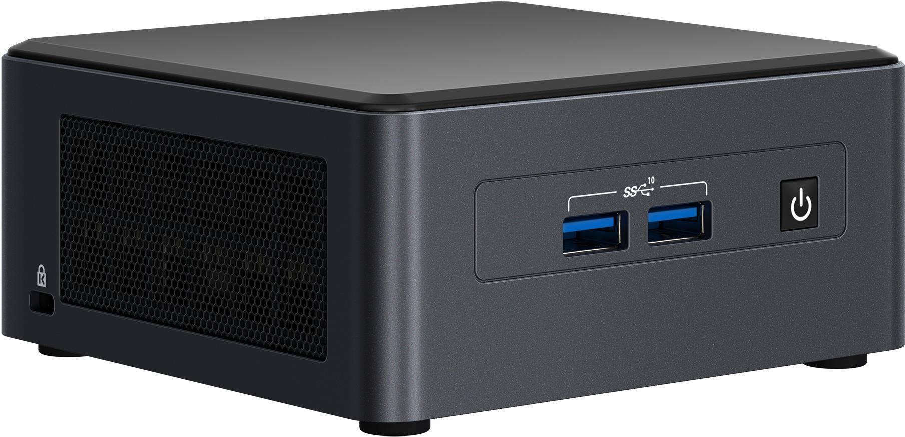 Купить Intel Next Unit of Computing Kit 11 Pro Kit - NUC11TNHi5 - Barebone - Mini-PC - 1 x Core i5 1135G7 / 2.4 GHz - RAM 0 GB - Iris Xe Graphics - GigE, 2.5 GigE - WLAN: Bluetooth 5.0, 802.11a/b/g/n/ac/ax (BNUC11TNHI50002) в магазине wardena.ru