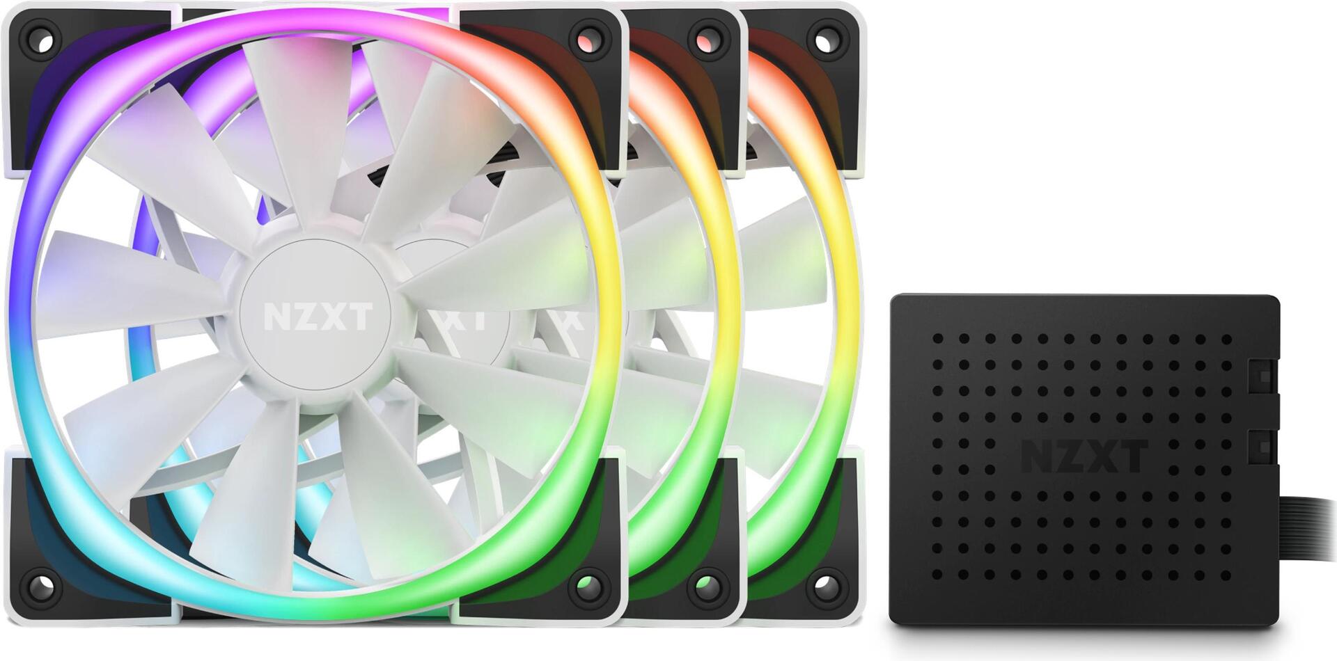 Купить NZXT Aer RGB 2 Starter Kit - Gehäuselüfter - 120 mm - Mattes Weiß (Packung mit 3) (HF-2812C-TW) в магазине wardena.ru