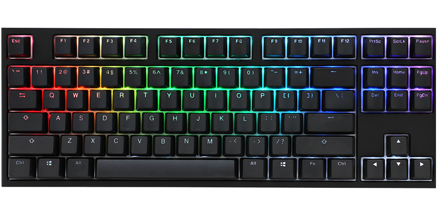 Купить Ducky One 2 TKL PBT Gaming Tastatur, MX-Red, RGB LED - schwarz (DKON1787ST-RDEPDAZT1) в магазине wardena.ru