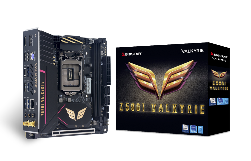 Купить Biostar Z590I VALKYRIE - Motherboard - Mini-ITX - LGA1200-Sockel - Z590 - USB 3,2 Gen 1, USB 3,2 Gen 2, USB-C Gen 2x2 - 2,5 Gigabit LAN - Onboard-Grafik (CPU erforderlich) - HD Audio (8-Kanal) (Z590I VALKYRIE) в магазине wardena.ru