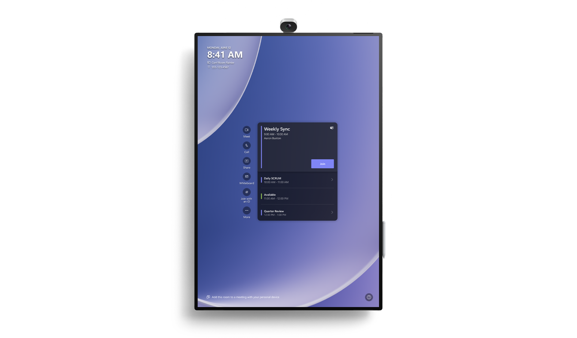 Купить Microsoft Surface Hub 3 for Business - Touch-Oberfläche - 1 x Core i5 - RAM 32 GB - SSD 512 GB - GigE - WLAN: 802.11a/b/g/n/ac, Bluetooth 5.1 - Win 11 IoT Enterprise - Monitor: LED 215.9 cm (85") 3840 x 2160 (Ultra HD 4K (VY7-00008) в магазине wardena.ru