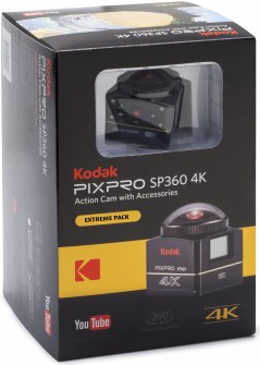 Купить Kodak PIXPRO SP360 4K Extreme Pack Actionsport-Kamera 12,76 MP Full HD CMOS 25,4 / 2,33 mm (1 / 2.33") WLAN 102 g (4K-BK8) в магазине wardena.ru