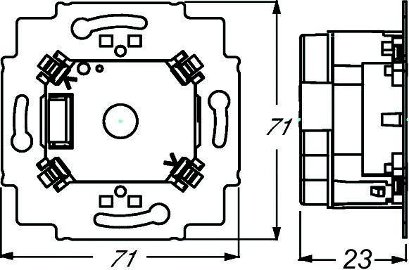 Купить Busch-Jaeger 6120/12-101 - Metallisch - CE - 71 mm - 71 mm - 73 g - 92 mm (2CKA006120A0074) в магазине wardena.ru