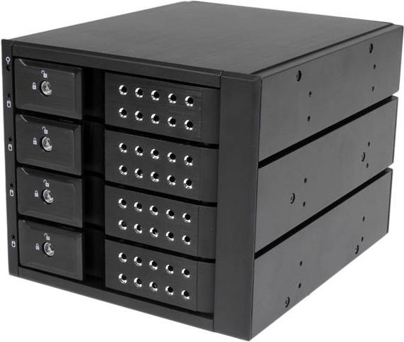 Купить StarTech.com 4 Bay Aluminum Trayless Hot Swap Mobile Rack Backplane for 8,90cm (3.5") SAS II/SATA III - 6 Gbps HDD - Mobiles Speicher-Rack mit Lüfter - 6,4 cm (2.5") - Schwarz (HSB4SATSASBA) в магазине wardena.ru