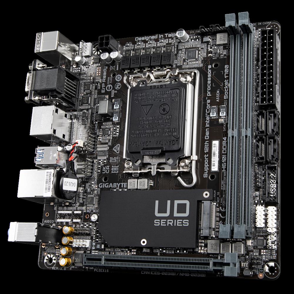 Купить Gigabyte H610I DDR4 - Intel - LGA 1700 - Intel® Celeron® - Intel® Core™ i3 - Intel Core i5 - Intel Core i7 - Intel Core i9 - Intel® Pentium®G - LGA 1700 - DDR4-SDRAM - 64 GB (H610I DDR4) в магазине wardena.ru