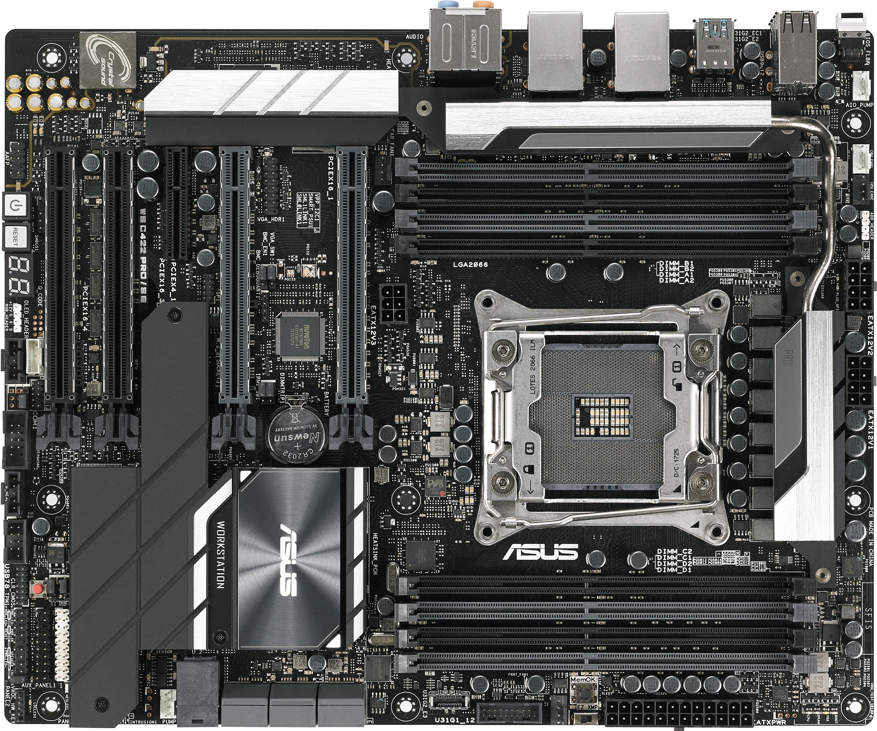 Купить ASUS WS C422 Pro/SE - Motherboard - ATX - LGA2066 Socket - C422 - USB 3,1 Gen 1, USB-C Gen2, USB 3,1 Gen 2 - 2 x Gigabit LAN - HD Audio (8-Kanal) (90SW0080-M0EAY0) в магазине wardena.ru