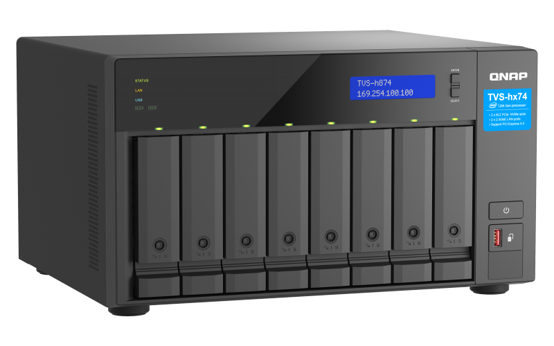 Купить QNAP TVS-H874 - NAS-Server - 8 Schächte - SATA 6Gb/s - RAID 0, 5, 6, 10, 50, 60, RAID TP - RAM 32GB - iSCSI Support (TVS-H874-I5-32G) в магазине wardena.ru