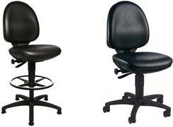 Купить Topstar Arbeitsstuhl TEC 50, Kunstleder, schwarz, ohne Fußring, Spezial-Muldensitz, stabiles Fußkreuz, Lehnenhöhe: (72250 D10) в магазине wardena.ru