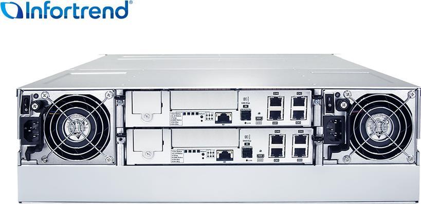 Купить Infortrend DS1016R2C000B-8V32 Disk-Array Rack (3U) (DS1016R2C000B-8B32) в магазине wardena.ru
