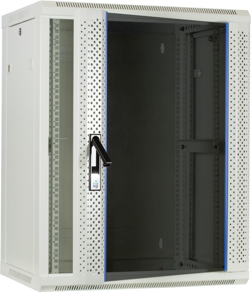 Купить DSIT 15 HE Serverschrank, Wandgehäuse, mit Glastür, Weiß (BxTxH) 600 x 450 x 770mm (DS6415W) в магазине wardena.ru