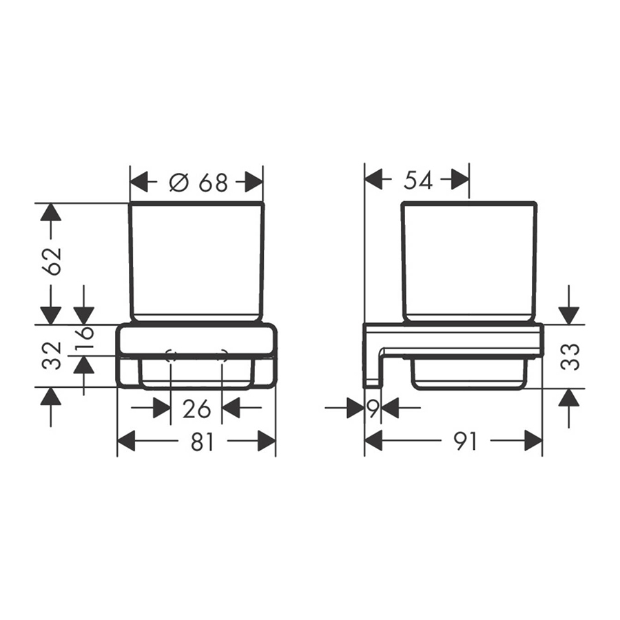 Купить Hansgrohe AddStoris Стакан для зубных щеток золото 41749990 в магазине wardena.ru