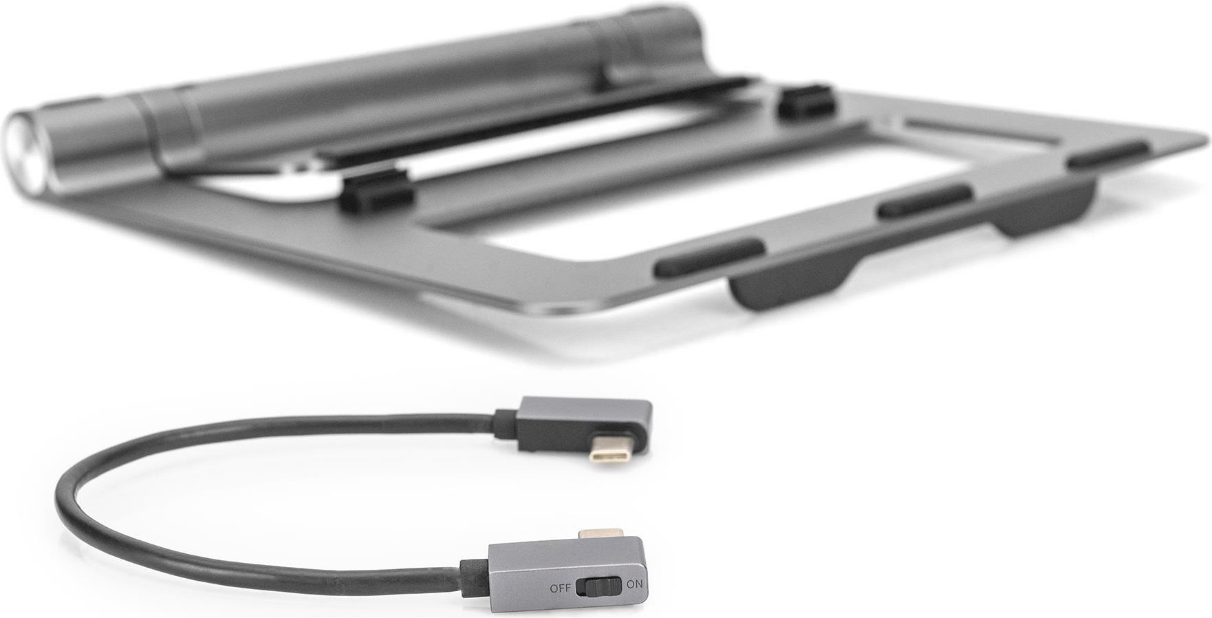 Купить Digitus MLS Notebookständer 26x23,6 PopOut USB-C silber (DA-90440) в магазине wardena.ru