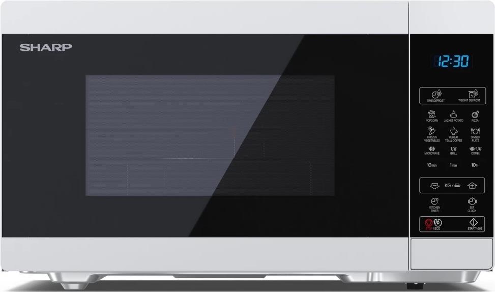 Купить Sharp YC-MG81E-W Mikrowelle Schwarz - Weiß Grill-Mikrowelle Arbeitsplatte 28 l 900 W (YC-MG81EW) в магазине wardena.ru