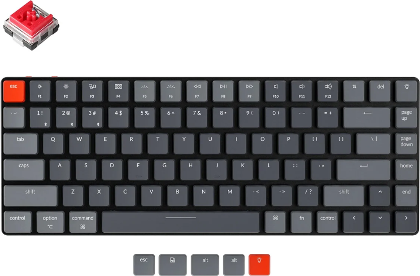Купить Kabellose Gaming-Tastatur Keychron K3 RGB Wireless Ultra Slim - US-Lieferung - Gateron Red (K3-E1) (K3-E1) в магазине wardena.ru