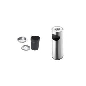 Купить helit Standascher, rund, silber, Durchmesser: 340 mm Höhe: 490 mm, aus Edelstahl, mit Abfallbehälter, Einwurf- (H2516000) в магазине wardena.ru