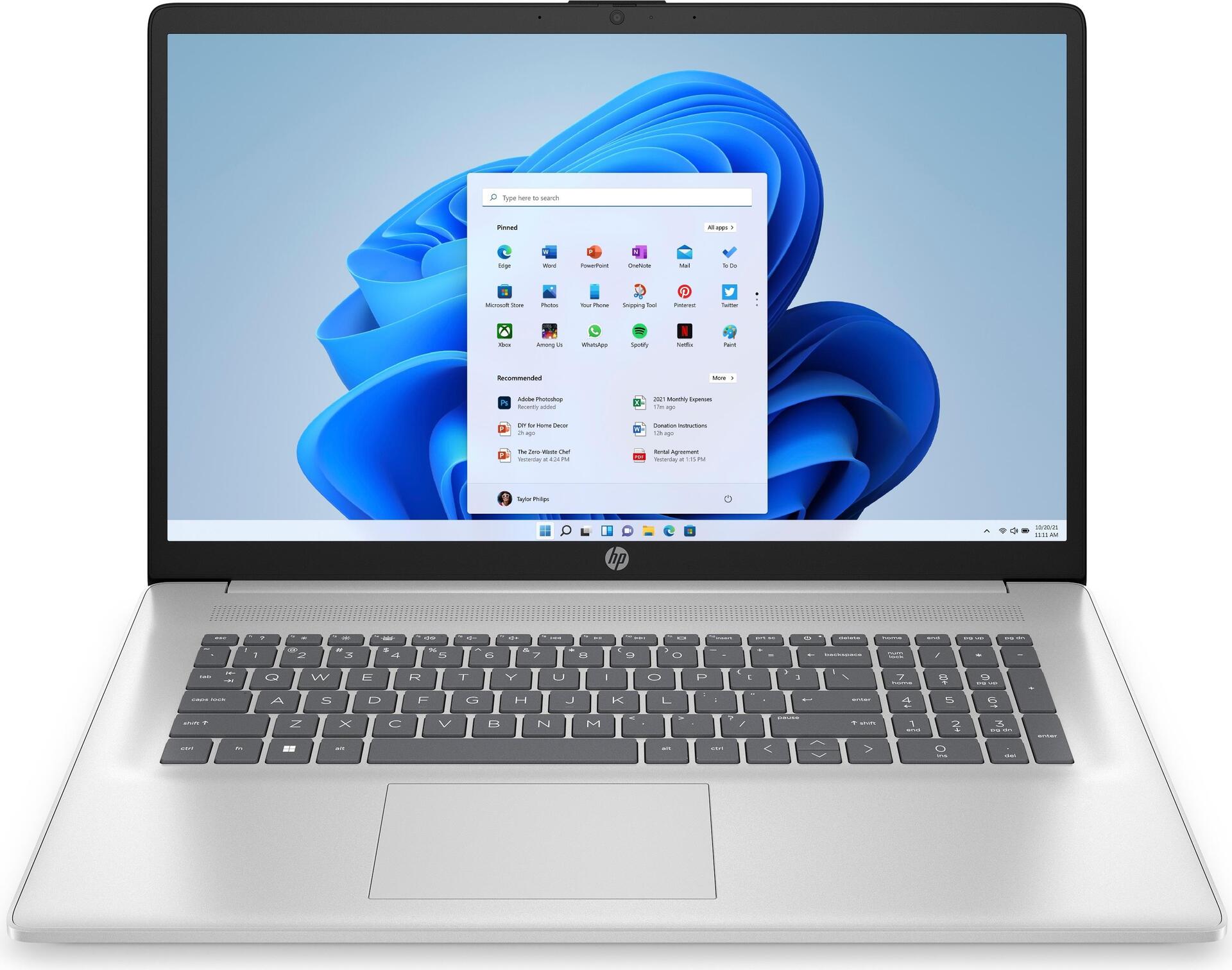 Купить HP 17-cp0650ng AMD Ryzen™ 5 5500U Laptop 43,9 cm (17.3") Full HD 8 GB DDR4-SDRAM 512 GB SSD Wi-Fi 5 (802.11ac) Windows 11 Home Silber (9V617EA#ABD) в магазине wardena.ru