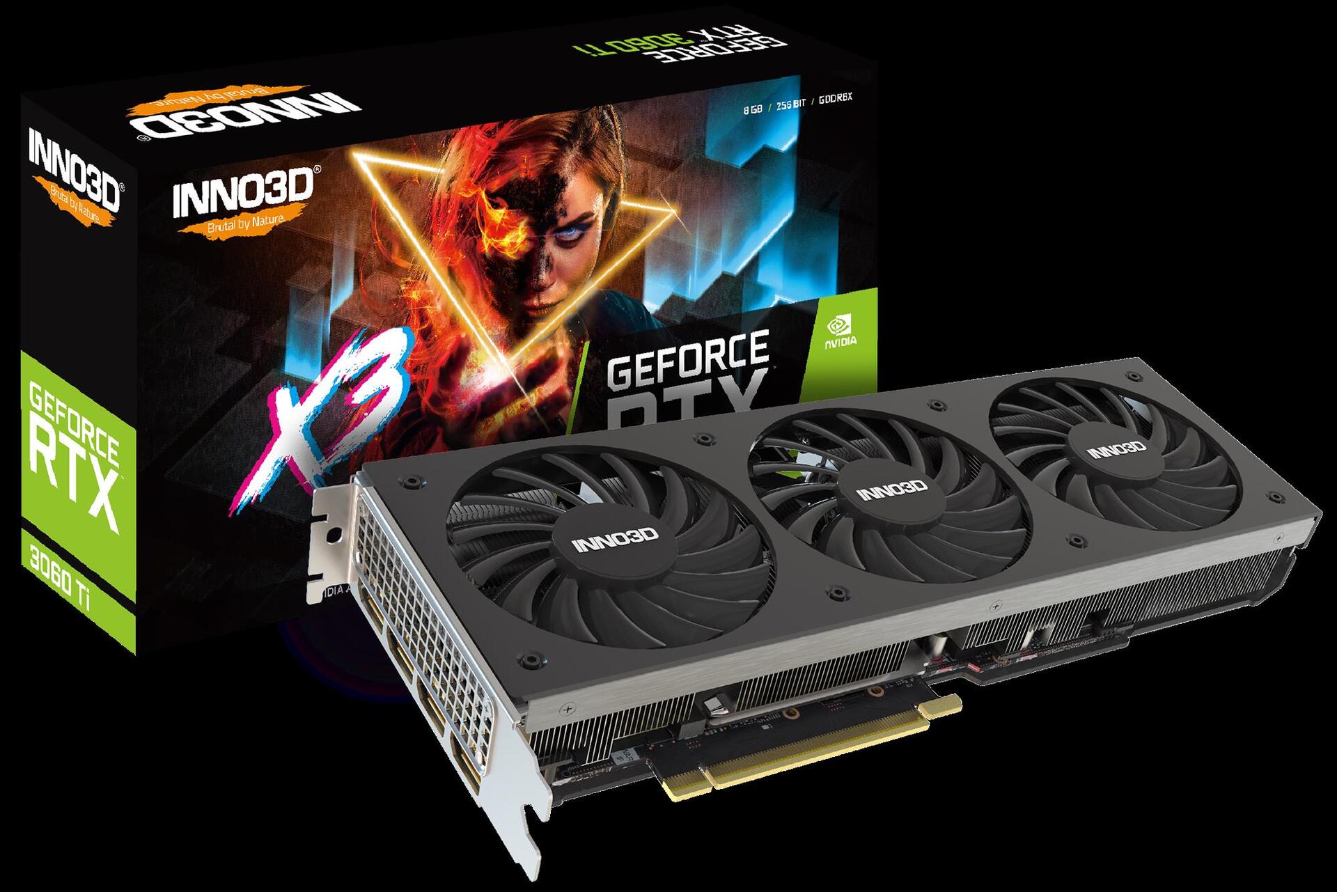 Купить Inno3D GeForce RTX 3060 Ti X3 OC - GeForce RTX 3060 Ti - 8 GB - GDDR6X - 256 Bit - 7680 x 4320 Pixel - PCI Express x16 4.0 (N306T3-086XX-1820VA45) в магазине wardena.ru