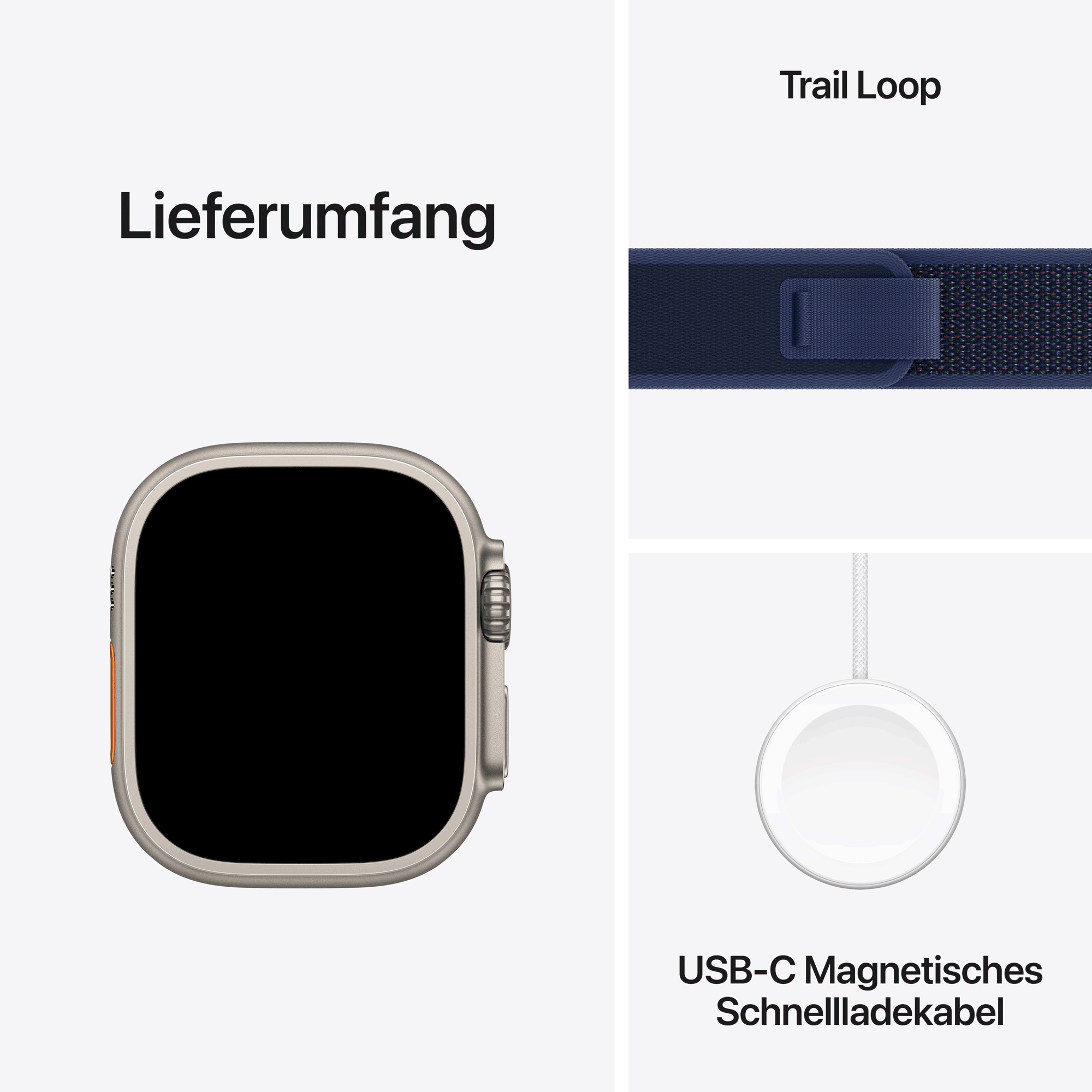 Купить Apple Watch Ultra 2 GPS + Cellular 49mm Natural Titanium Case mit Blue Trail Band - M/L (MX4L3FD/A) в магазине wardena.ru