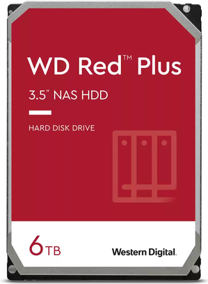 Купить WD Red Plus WD60EFPX - Festplatte - 6TB - intern - 3.5" (8,9 cm) - SATA 6Gb/s - 5400 U/min - Puffer: 256MB (WD60EFPX) в магазине wardena.ru