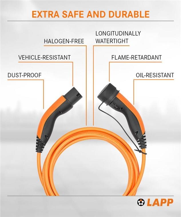 Купить Lapp Type 2 Charging Cable up to 11 kW 3 m orange 3 (75743) в магазине wardena.ru