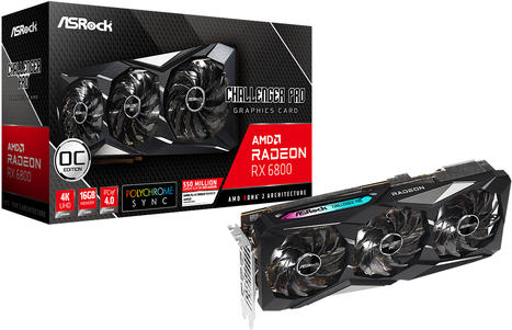 Купить ASRock Radeon RX 6800 Challenger Pro 16G OC - Grafikkarten - Radeon RX 6800 - 16 GB GDDR6 - PCIe 4.0 x16 - HDMI, 3 x DisplayPort (90-GA29ZZ-00UANF) в магазине wardena.ru