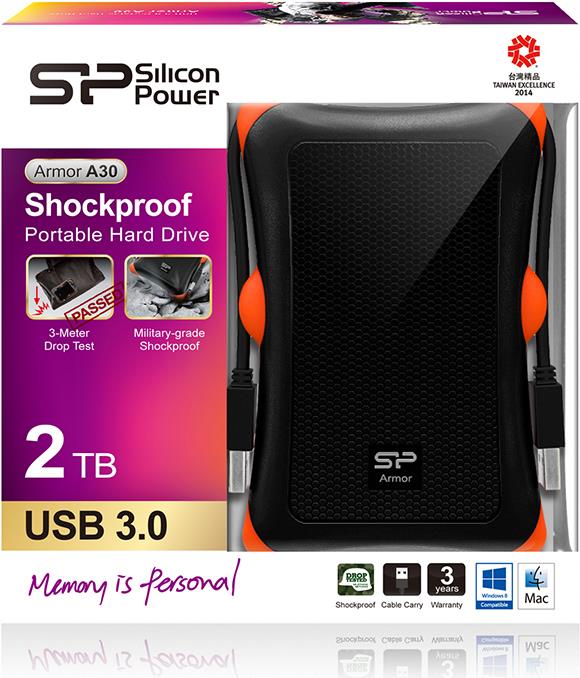 Купить SILICON POWER Armor A30 - Festplatte - 2TB - extern (tragbar) - 6,4 cm (2.5") - USB3.0 - Schwarz (SP020TBPHDA30S3K) в магазине wardena.ru