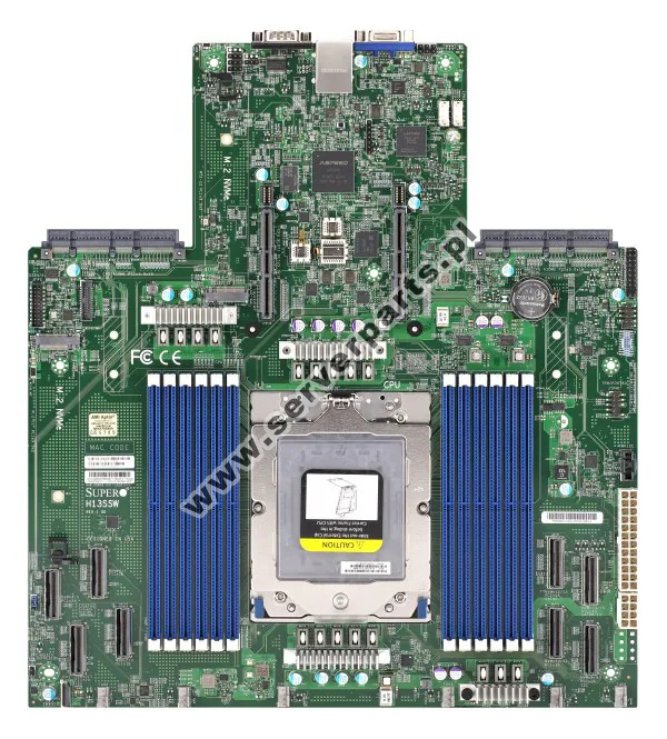 Купить Motherboard Supermicro MBD-H13SSW SoC SP5 AMD EPYC 9004 Series SATA M.2 DDR5 IPMI в магазине wardena.ru
