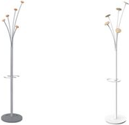 Купить ALBA Garderobenständer "FESTIVAL", Höhe: 1.870 mm, weiß 5 Haken aus hellem Holz, mit Schirmständer, Standfuß - 1 Stück (PMFESTW BC) в магазине wardena.ru