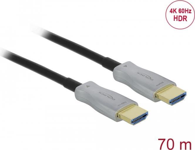 Купить Delock - Highspeed HDMI-Kabel - HDMI männlich bis HDMI männlich - 70 m - Glasfaser - Schwarz - Active Optical Cable (AOC), unterstützt 4K 60 Hz (3840 x 2160) (84136) в магазине wardena.ru