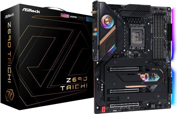 Купить ASRock Z690 Taichi - Motherboard - ATX - LGA1700-Sockel - Z690 Chipsatz - USB 3.2 Gen 1, USB 3.2 Gen 2, USB-C Gen 2x2, USB4 - Gigabit LAN, 2.5 Gigabit LAN, Wi-Fi, Bluetooth - Onboard-Grafik (CPU erforderlich) - HD Audio (90-MXBGV0-A0UAYZ) в магазине wardena.ru